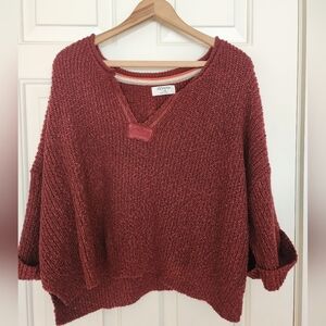 Zenana Brick Pullover Sweater Size L/XL Oversized Chunky